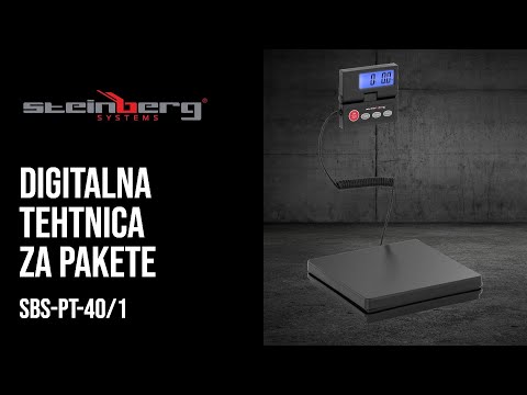 videoposnetek - Digitalna tehtnica za pakete - 40 kg / 1 g - Zunanji LCD zaslon