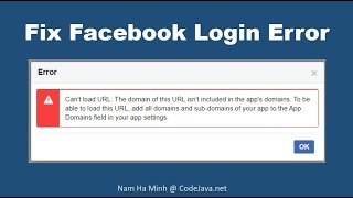 Fix Facebook Login Error Can&#39;t load URL: The domain of this URL isn&#39;t included in the app&#39;s domains
