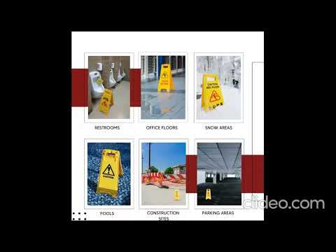 RAGA Yellow Plastic Caution Double Side Warning Sign Board
