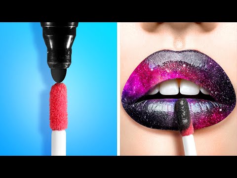GENIUS BEAUTY AND MAKEUP HACKS || From Nerd to Sweetheart! Pink World Challenge by 123 GO! GOLD