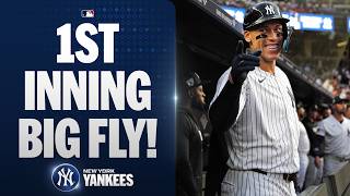 Aaron Judge BELTS a home run in the 1st inning for the Yankees! ????‍⚖️ (American League HR leader!)