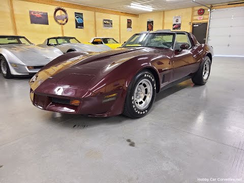 1982 Dark Claret Corvette For Sale Video