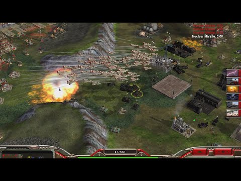 " We will defend this airspace 2 " CHINA Nuke - 1 v 7 HARD - Command & Conquer Generals Zero Hour