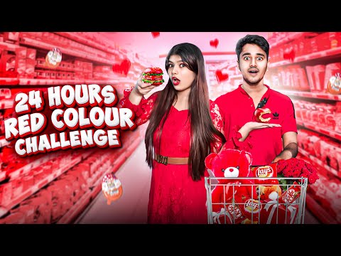 24H Red Food Challenge 🍎 Valentine’s Day Special ❤️ it’s deep gungun