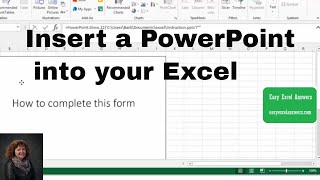 How to insert a PowerPoint into your Excel