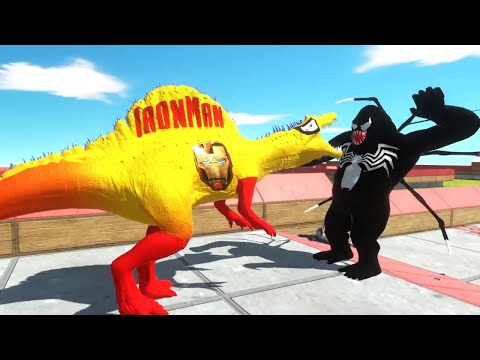 VENOM GORO SUPERMAN T REX DEATH CLIMB - Animal Revolt Battle Simulator #arbs