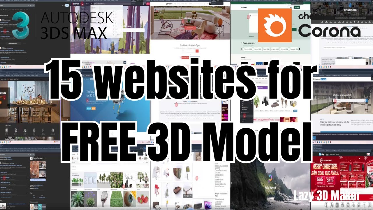 15 Websites where to get FREE 3D Model for 3ds max.