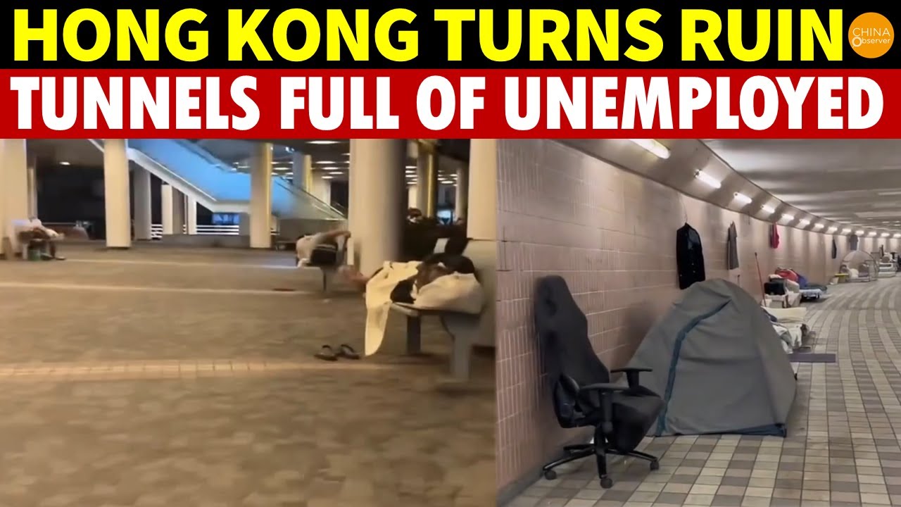 Hong Kong Becomes Shopping Haven Ruin, Bridge Tunnels Full of Unemployed, Shops 70% Off but Unsold