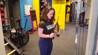 Functional Trainer Tricep Pull Down