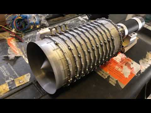 3D printed axial compressor part  3 high speed run