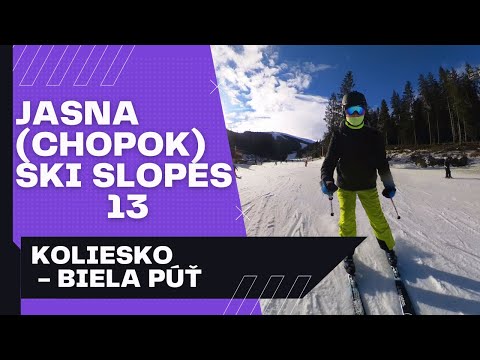 Jasna (Chopok) Ski Slopes 13 - Koliesko - Biela Púť [4K] [Insta360 X3 + Ski Pole Mount]  @insta360
