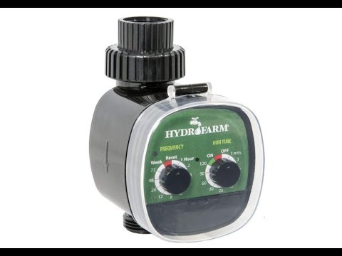 Hydrofarm HGWT Electronic Water Timer, Black and Green - Overview