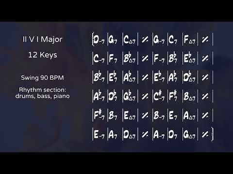 251 major slow swing backing track - 12 keys