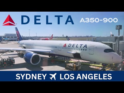 (4K) Sydney to Los Angeles TRIP REPORT Delta Airlines A350-900 Economy