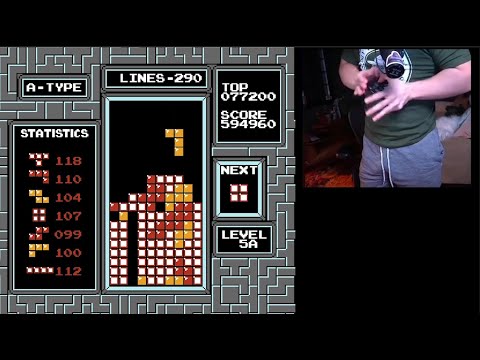 NES Tetris - 305 Lines on Killscreen by Ludwig (Former World Record)