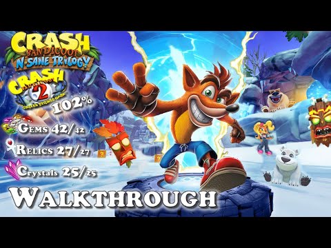 Crash Bandicoot 2: Cortex Strikes Back [PC] - Walkthrough 102% / All Gems & Platinum Time Relics