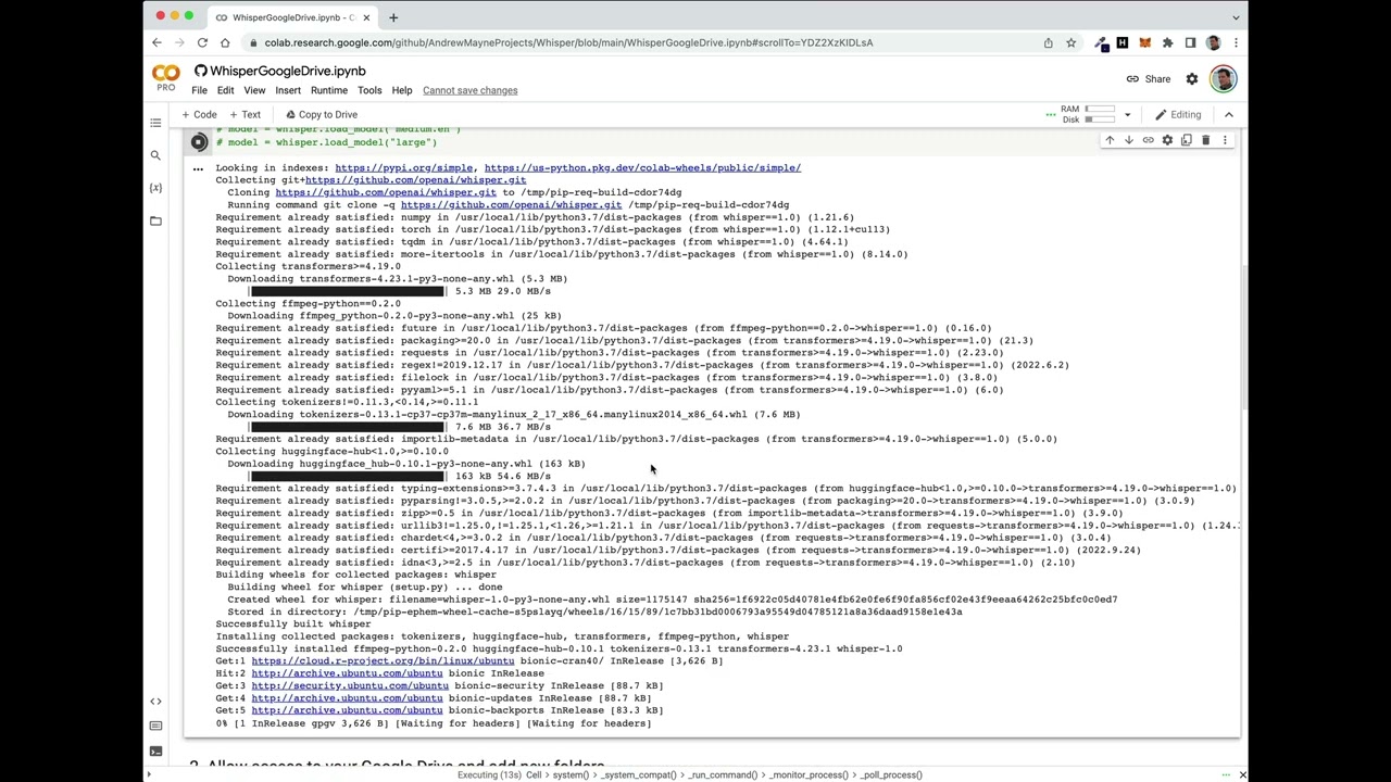 Transcribe Audio Files in your Google Drive with OpenAI's Whisper