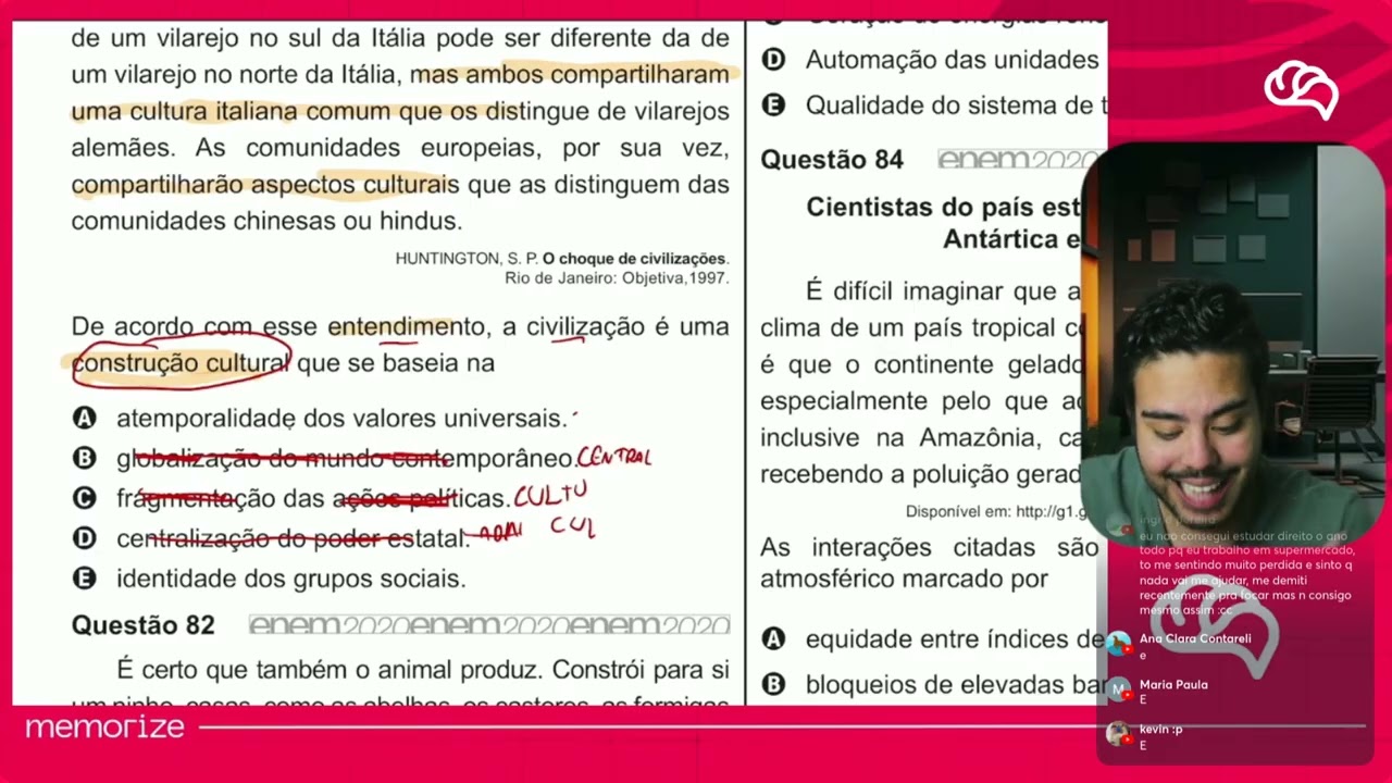 Resolução em Vídeo — Questão 81 ENEM 2020 PPL