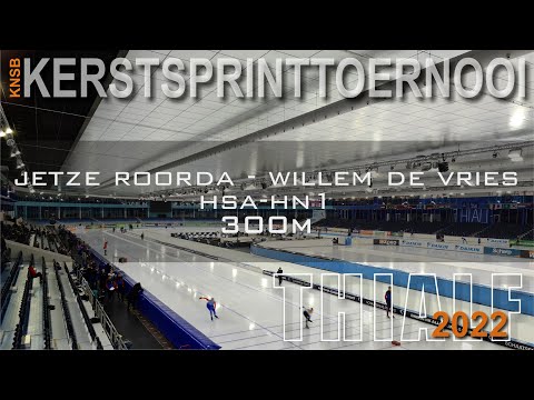 Jetze Roorda - Willem de Vries 300m Kerstsprinttoernooi Thialf 2022