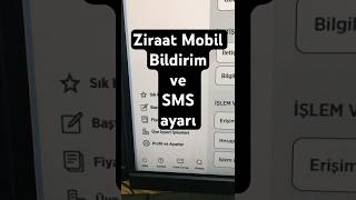 Ziraat Mobil Bildirim Yok. Ama internet bankacılığından SMS ayarı yapa