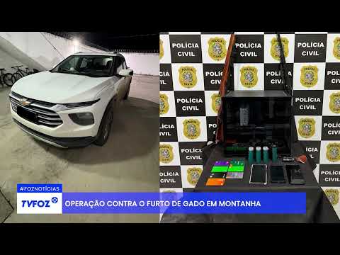 Operação contra o furto de gado em Montanha