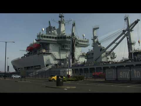 RFA Wave Knight at North Shields on the River Tyne 30th March 2019