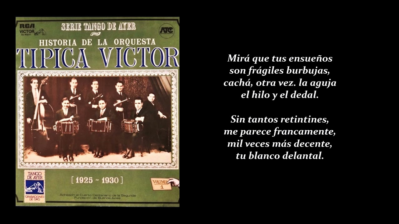 ORQUESTA TÍPICA VICTOR & LUIS DIAZ: SACATE EL BERRETÍN - TANGO CON LETRA DETALLADA
