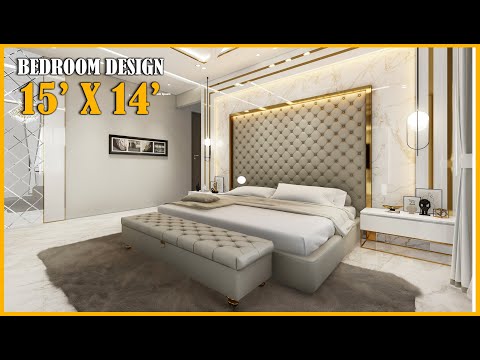 Classic Bedroom Interior 15x14 feet  #bedroomdesign #interiordesign #bedroom #bedroomdecor