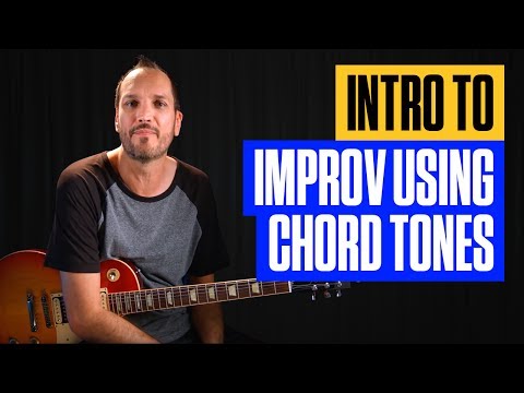 How to Improv Beginner Blues Guitar Solo with Chord Tones | Blues Guitar Lesson | Guitar Tricks