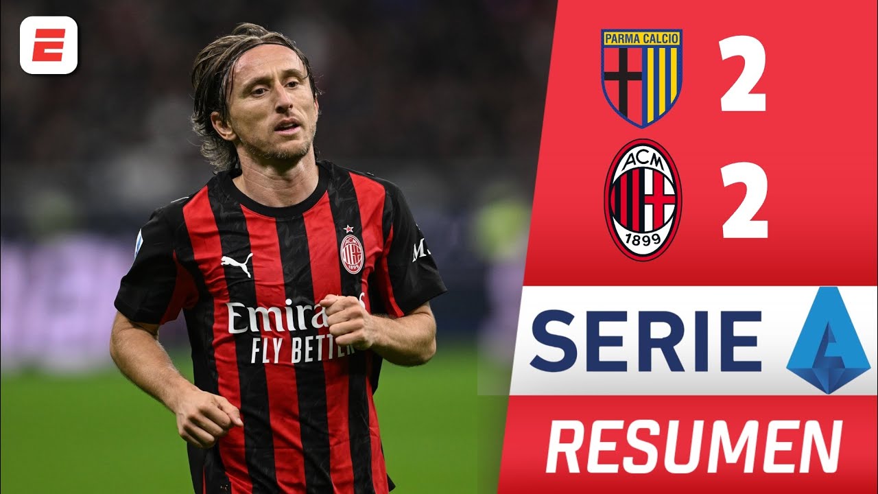 El MILAN de MODRIC y SANTIAGO GIMENEZ EMPATÓ 2-2 vs PARMA y PIERDE CHANCE DE LIDERATO | Serie A