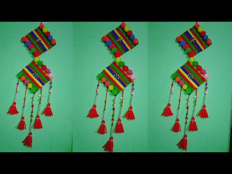 How to make easy ice cream stick wall hang, ice cream stick wall hang making