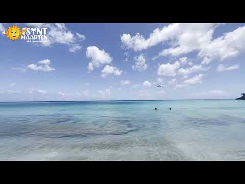 Maho Beach, St. Maarten Overview [with plane landing]