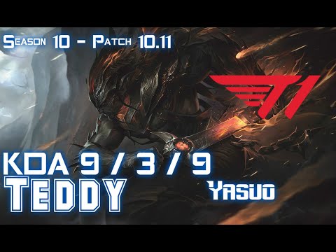 T1 Teddy YASUO vs EZREAL ADC - Patch 10.11 KR Ranked
