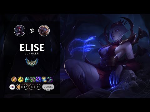 Elise Jungle vs Poppy - KR Challenger Patch 12.17