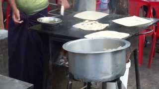preview picture of video 'Burmese Street Food Adventures - Bread Flippers of Mandalay'