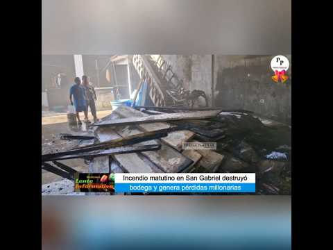Incendio destruyó bodega en San Gabriel, Suchitepéquez