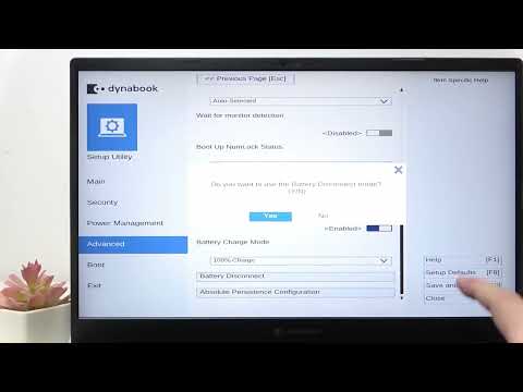 Wie trenne ich den Akku im BIOS beim TOSHIBA Dynabook Tecra?