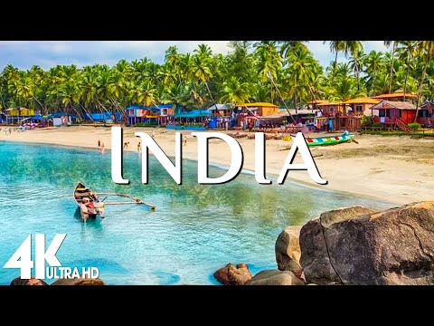 FLYING OVER INDIA (4K Video UHD) - Relaxing Music With Beautiful Natural Video For Stress Relief