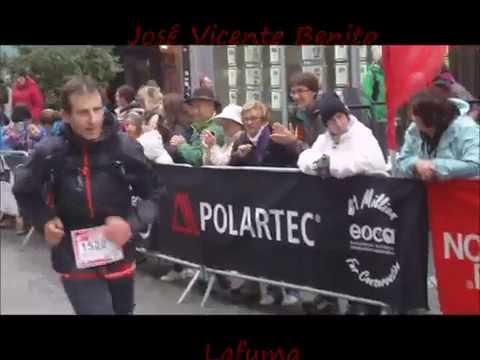 Españoles en meta UTMB 2012. Emma Roca, José V. Benito, Zigor Iturrieta y Nerea Martínez.