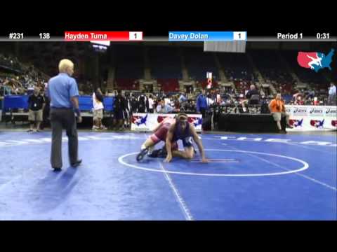 Fargo 2012 138 Round 1: Hayden Tuma (Idaho) vs. Davey Dolan (Oklahoma)