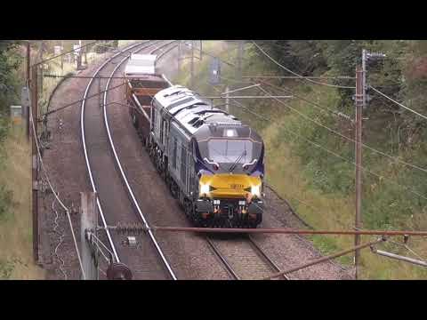 68034 with 66421 dit 6k27 Carlisle - Crewe Engineers, 30th August 2017