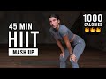 Burn 1000 Calories with this 45 MIN CARDIO HIIT Workout (Full Body, No Equipment, No Repeats)