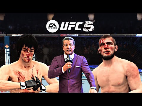 BRUCE LEE VS KHABIB NURMAGOMEDOV 😱🔥🥶🤯*CRAZY* (EA SPORTS UFC 5) (4K HDR) MR. JOJO | BRUCE LEE FIGHT