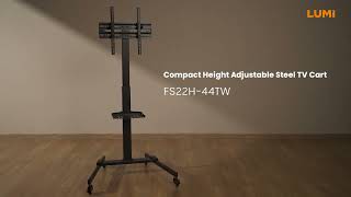 Compact Height Adjustable Steel TV Cart - FS22H-44TW