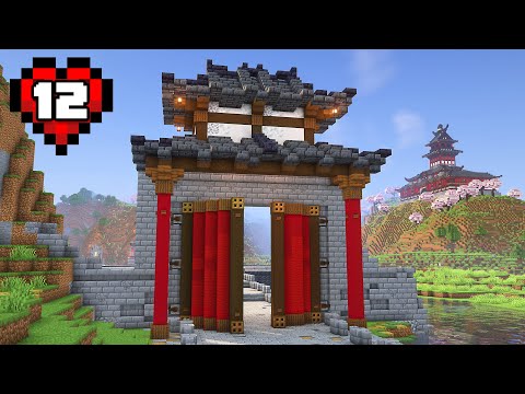 I Built a FAST Iron Farm + City Gate in Hardcore (#12)