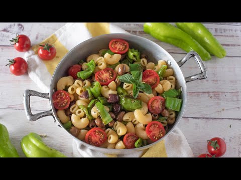 RICETTA DEL GIORNO FACILE E VELOCE PASTA 🍝 FREDDA CON I FRIGGITELLI 🫑 🌶 E POMODORINI 🍅