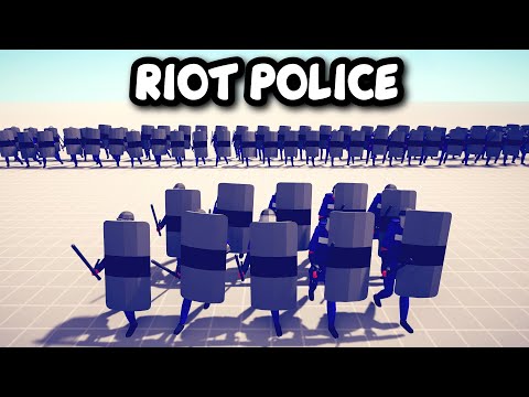 10 RIOT POLICE Vs EVERY UNITS + MOD UNITS - TABS - Totally Accurate Battle Simulator