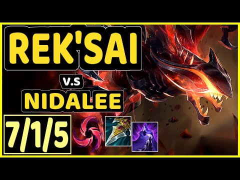 ZUAO (REK'SAI) vs NIDALEE - 7/1/5 KDA JUNGLE CHALLENGER GAMEPLAY - BR