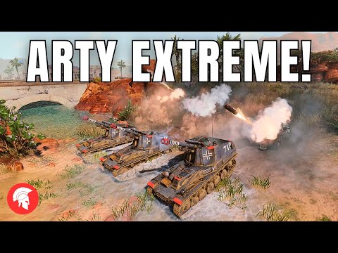 Company of Heroes 3 - ARTY EXTREME! - British Forces Gameplay - 4vs4 Multiplayer - No Commentary