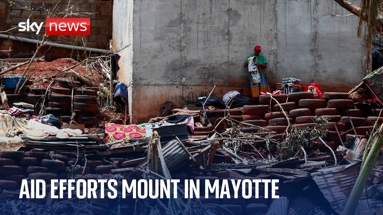 President Macron visits Mayotte as aid efforts mount after Cyclone Chido